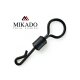 10 x MIKADO QUICK CHANGE SWIVEL Big Eye Wirbel Karpfenwirbel #8