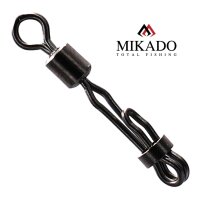 4 MIKADO Speed Lock Snap Swivel Wirbel Karpfenwirbel #8...