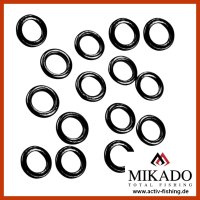 25 x MIKADO Round Rig Rings Vorfachringe schwarz matt...