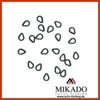 25 St&uuml;ck 4mm MIKADO Rig Rings Tear Drop Link Loop -...