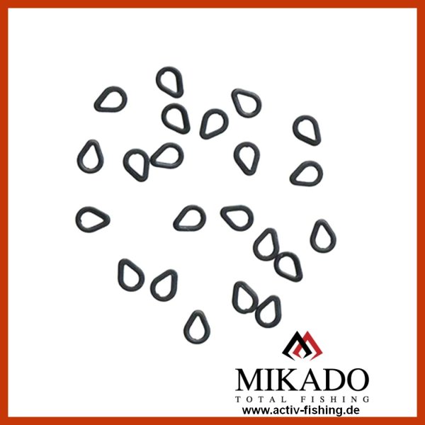 25 Stück 4x6mm MIKADO Rig Rings Tear Drop Link Loop - Tear