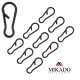 10 MIKADO CARP Snap Type Quick Clip schwarz matt