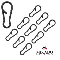10 MIKADO CARP Snap Type Quick Clip schwarz matt # L