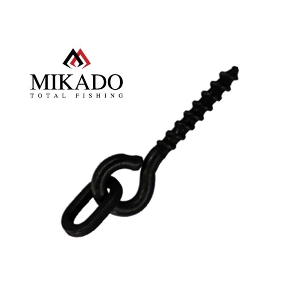 10 x MIKADO 13mm Metall Boilie Schrauben mit Ring Boili-Screws Drills Bohrer