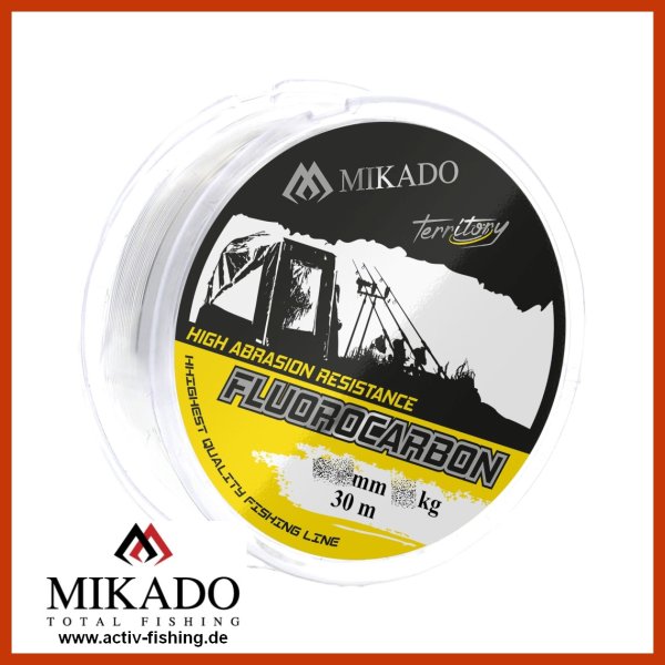 30m MIKADO 100% Fluorocarbon Vorfachschnur Ø0,45/20kg Chod Rig