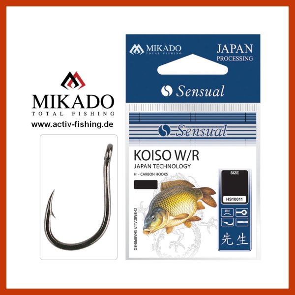 MIKADO KOISO 10 starke geschmiedete Method Feeder Angelhaken Karpfenhaken  #18