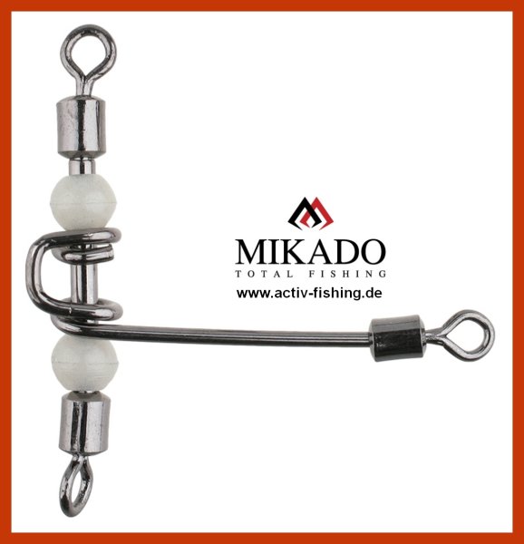 5 x MIKADO T-Seitenarm Wirbel dreiwege Kreuzwirbel mit Perlen #10-12 / 20mm / 17mm