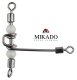 5 x MIKADO T-Seitenarm Wirbel dreiwege Kreuzwirbel mit Perlen #8-10 / 24mm / 20mm
