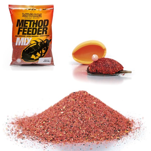 1kg MIVARDI METHOD FEEDER MIX Krill - Robin Red Futter Feederfutter Grundfutter