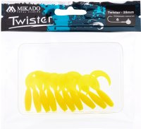 10 x MIKADO Twister Softbait Gummifische Beifänger 38mm LEMON