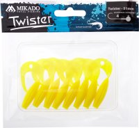 8 x MIKADO Twister Softbait Gummifische Beifänger 51mm LEMON