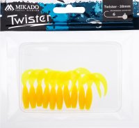 10 x MIKADO Twister Softbait Gummifische Beifänger 38mm YELLOW