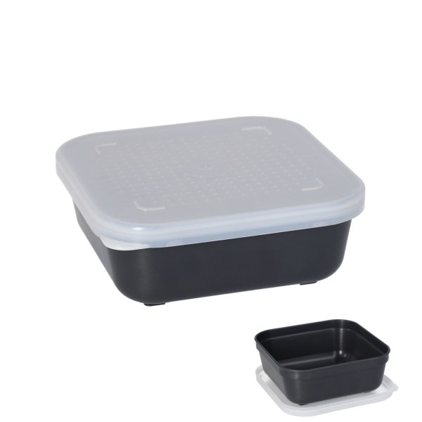MIKADO Madendose mit gelochtem Deckel Madenbox Bait Box Köderdose 1,2l 16x16x6cm