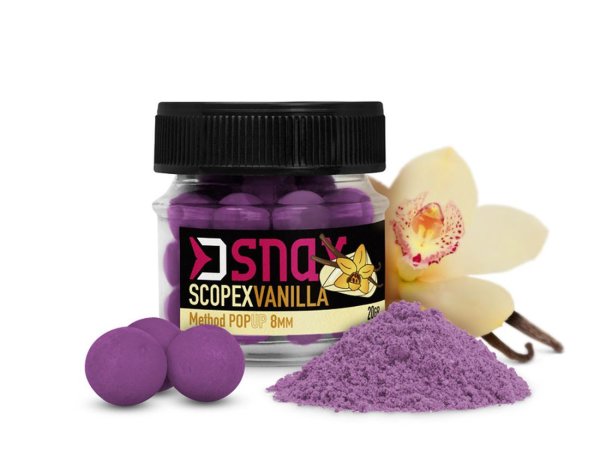 20g 10mm SNAX POP UP KÖDER Pop Up Mini Boilie Scopex Vanille