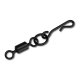 10x  DELPHIN Q-CAST Swivel matt schwarze Wirbel Karpfenwirbel #4