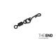 10x  DELPHIN Q-CAST Swivel matt schwarze Wirbel Karpfenwirbel #4