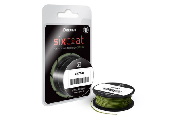 5m DELPHIN SIXCOAT grün beschichtet Vorfachmaterial Schnur 25lbs