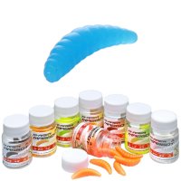 16x MIKADO 34mm blaue künstliche Bienenmaden Maden...