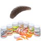 16x MIKADO 34mm Pepper künstliche Bienenmaden Maden Forellenköder in Dose