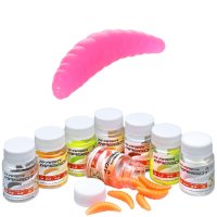 16x MIKADO 34mm Pink künstliche Bienenmaden Maden...