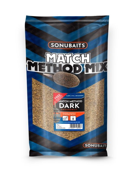 2kg SONUBAITS Match Method Mix Dark  Fischfutter Angelfutter für Karpfen, F1 und Brassen