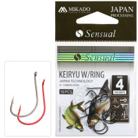 10 x MIKADO KEIRYU Angelhaken mit Öhr Brassenhaken für Made Wurm Maiscocktails
