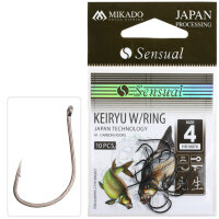 10 x MIKADO KEIRYU Angelhaken mit Öhr Brassenhaken...