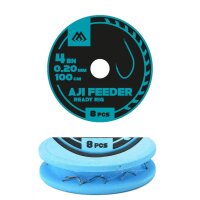 8x MIKADO 100cm klassische Feeder Rig Feedermontage...