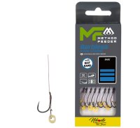 8x MIKADO METHOD FEEDER RIG X-STRONG BARBLESS HOOK Bait Band geflochtener Schnur