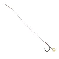8x MIKADO METHOD FEEDER X-STRONG Haken Rig BARBED mit Bait Band -geflochtener Schnur #8 / Ø0,12mm / 10cm