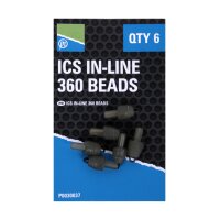 6 x PRESTON ICS IN-LINE 360 BEADS Konnektoren Method...