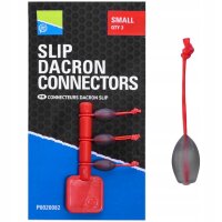 Preston SMALL SLIP DACRON CONNECTOR - rot -Gummizug...