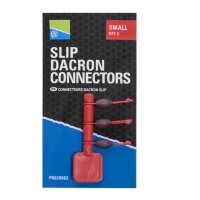 Preston SMALL SLIP DACRON CONNECTOR - rot -Gummizug...