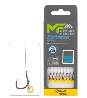 8x 10cm MIKADO METHOD FEEDER MF14 BARBLESS Haken Rig`s...