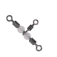 5 x MIKADO 3 Wege Perlen Wirbel T‑Wirbel Three Way Swivel...