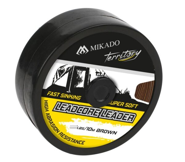 10m Mikado LEADCORE LEADER 45lbs braun Karpfenangeln Vorfachmaterial Rigs