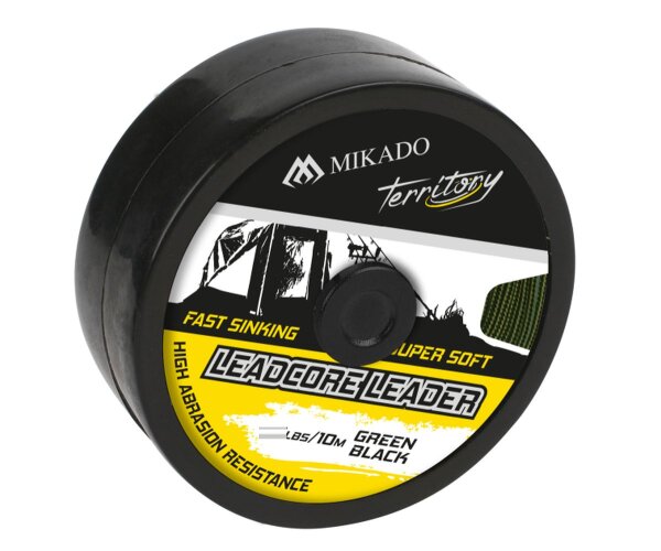 10m Mikado LEADCORE LEADER 45lbs schwarz-grün Karpfenangeln Vorfachmaterial Rigs
