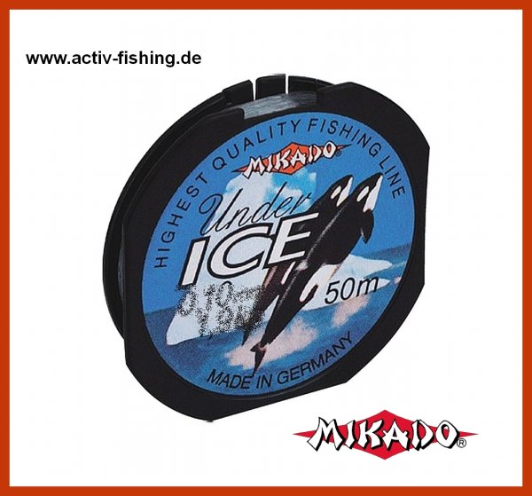 50m &quot;MIKADO UNDER ICE&quot; speziell Angelschnur f&uuml;r die Eisfischerei &Oslash; 0,12 - 0,20mm