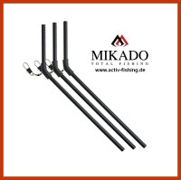 3 x "MIKADO"  schwarze gebogene Anti Tangle...