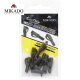 10 x grün-graue 25mm "MIKADO CARP" lead Clip Safety Clip Blei-Clips