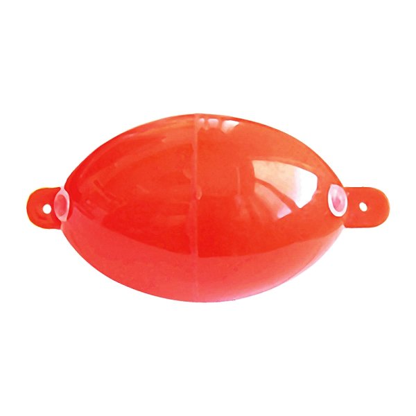  BULDO rote ovale Wasserkugel Ø ca.3cm Länge ca. 6cm Forellenpose Marker 