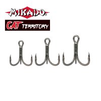 3 x"MIKADO CAT TERRITORY" extra stark Drillinge Welshaken Wallerhakene Gr. 3/0