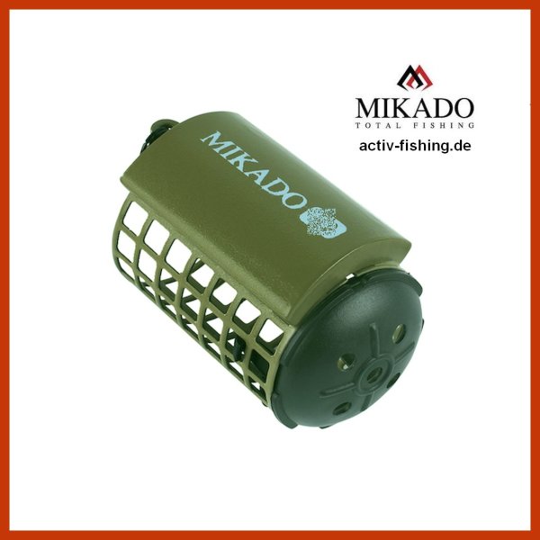 "MIKADO" Futterkorb Dark Olive Ø32 x 44mm 30g bis 80g Feeder With Bottom