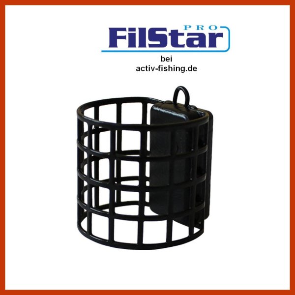 "TEAM FILSTAR" halbrunder schwarzer micro Futterkorb 25 x 25mm 10g bis 40g