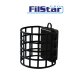 "TEAM FILSTAR" halbrunder schwarzer micro Futterkorb 25 x 25mm 30g
