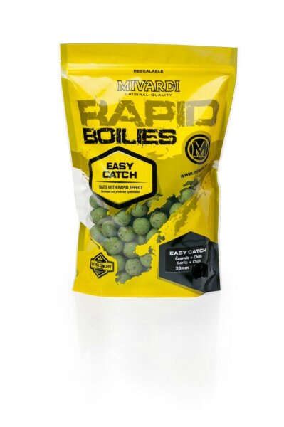 3,3kg MIVARDI EASY CATCH  grüne 24mm Boilie GARLIC CHILLI Karpfenköder Carp Bait