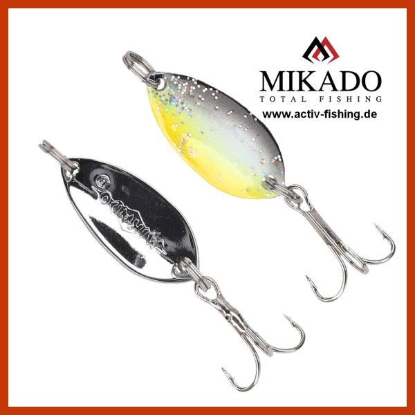 1x MIKADO Trout Ice Spoon Forellen mini Blinker Schlepplöffel 2,2cm/1,4g/Code01
