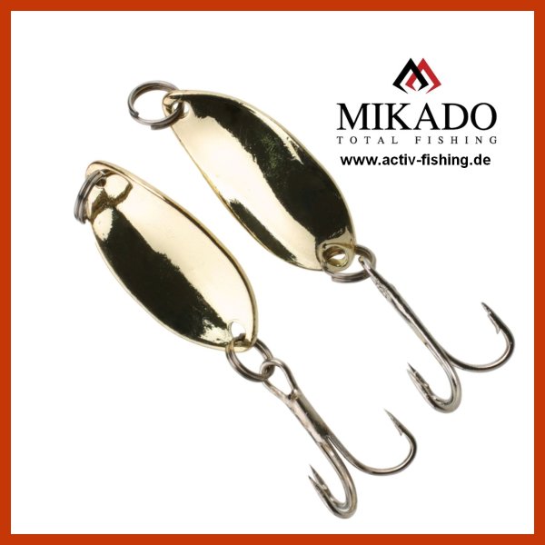 1x MIKADO Trout Ice Spoon Forellen mini Blinker 2,2cm/1,4g/ Gold/Gold