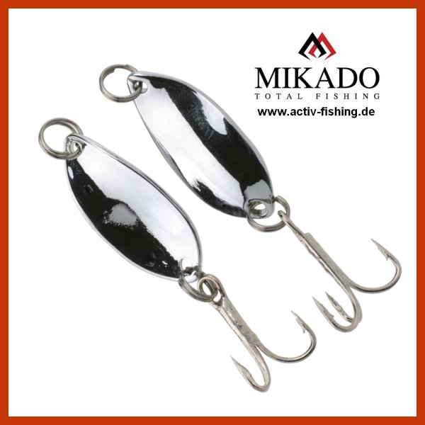 1x MIKADO Trout Ice Spoon Forellen mini Blinker 2,2cm/1,4g/ Silber/Silber
