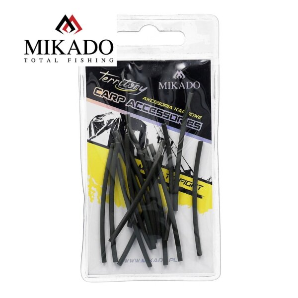 15 x 50mm MIKADO SHRINK TUBE Schrumpfschlauch grau grün